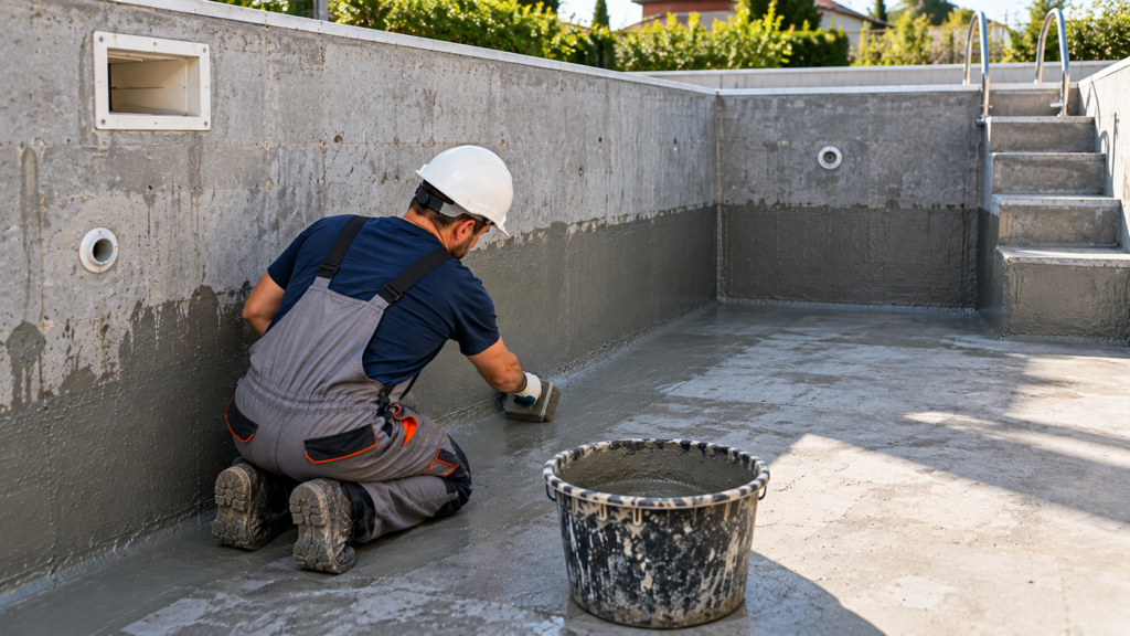 Hidroizolație piscină din beton prin cristalizare