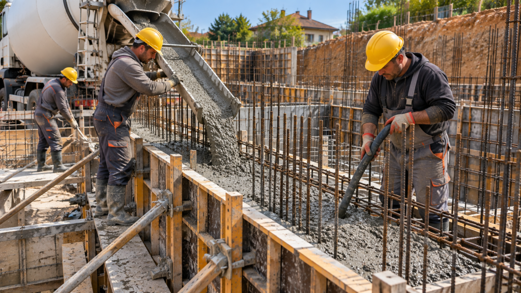 Impermeabilizare pereți din beton nou cu aditiv cristalizant